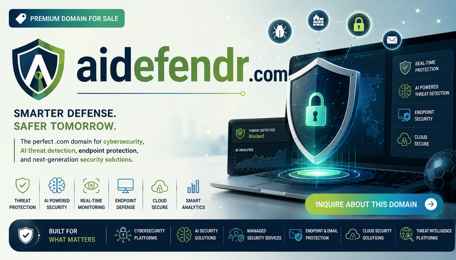 AIDefendr.com premium domain banner