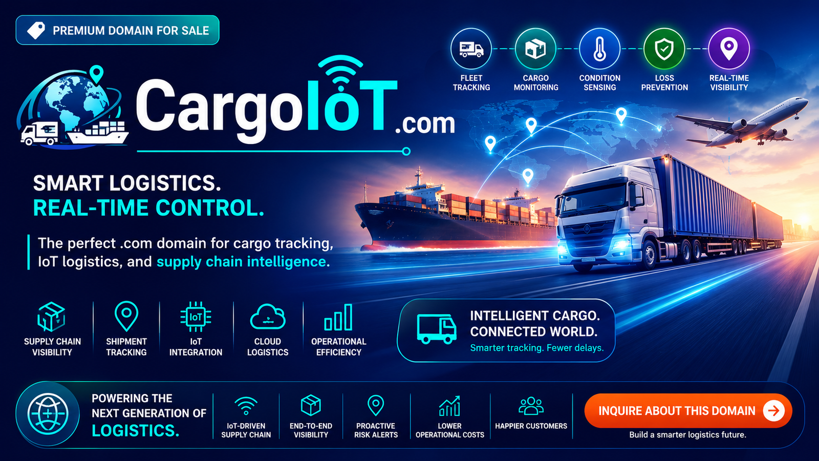 CargoIoT.com premium domain banner